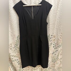 H&M Black Sleeveless V-Neck Sheath Dress – Size XL